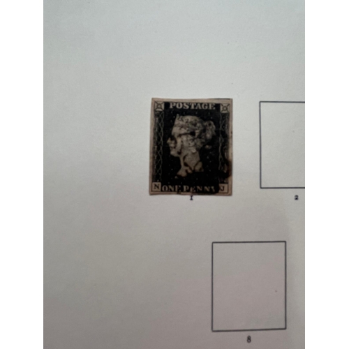 377 - ALBUM STAMPS INC PENNY BLACK WITH MARGINS AND APPROX 100 PENNY REDS