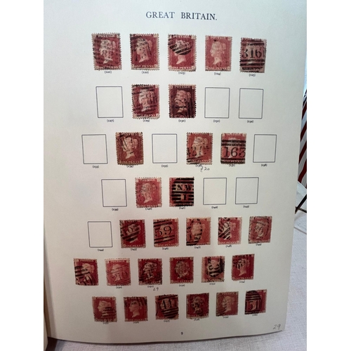 377 - ALBUM STAMPS INC PENNY BLACK WITH MARGINS AND APPROX 100 PENNY REDS