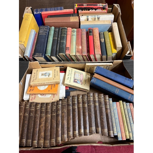 108 - 2 LARGE BOXES ANTIQUE AND VINTAGE BOOKS