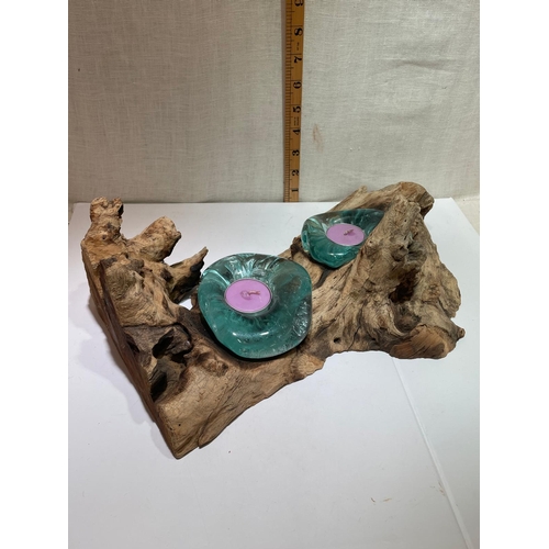 192 - DRIFTWOOD TEA LIGHT CANDLE HOLDER