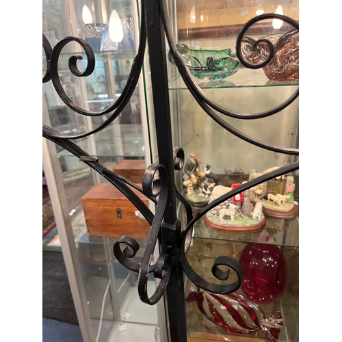 195 - ORNATE WROUGHT IRON LAMP