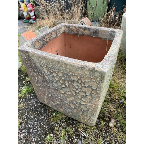 206 - LARGE SQUARE TERRACOTTA GARDEN POT