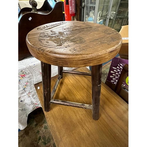 213 - OAK MILKING STOOL (VOLTSWAGON)