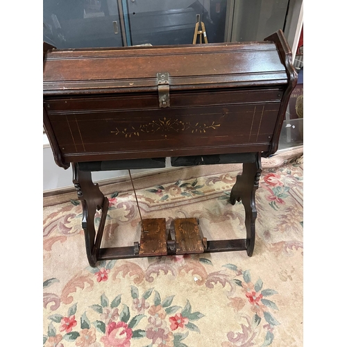 239 - PORTABLE HARMONIUM C1900 PUMP ORGAN BY MASON AND HAMLIN