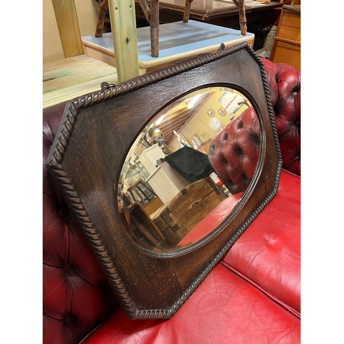 243 - OAK 1920 FRAMED MIRROR