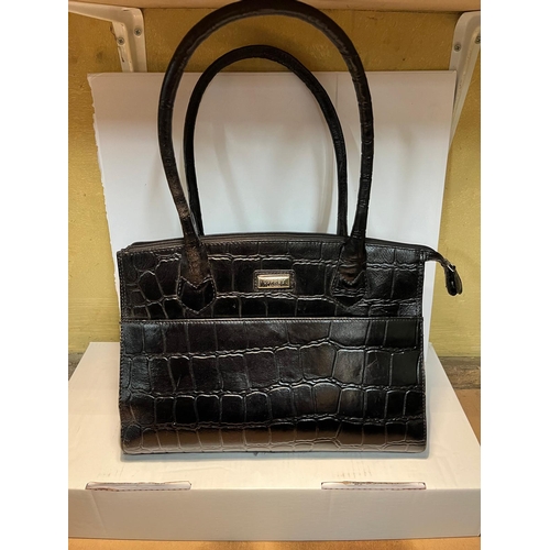 326 - OSPREY LONDON MOCK CROCODILE BAG