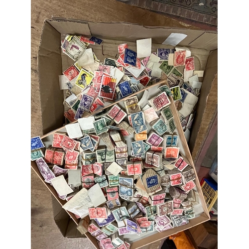 360 - 2 BOXES LOOSE STAMPS