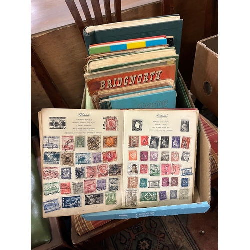 363 - BOX OLD STAMP ALBUMS