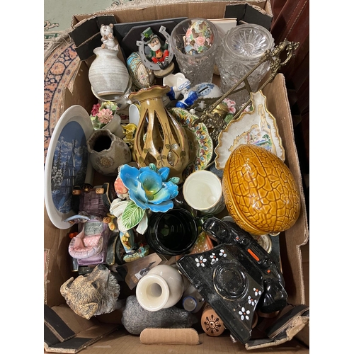 73 - BOX MISC ITEMS INC GLASS POTTERY ETC