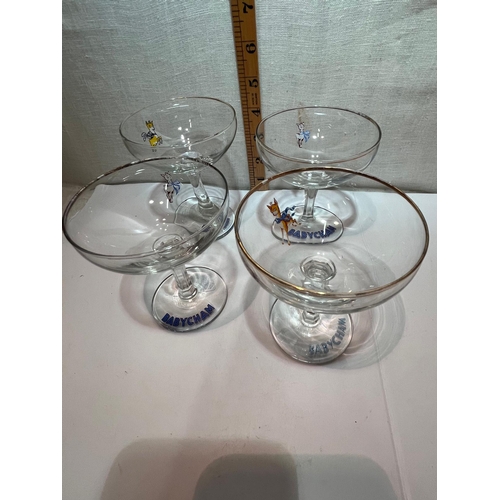 126 - 4 BABYCHAM GLASSES