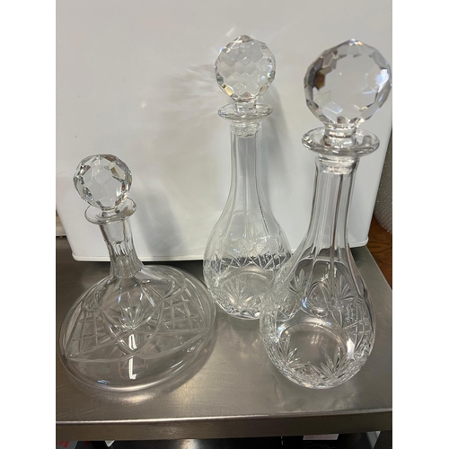 167 - 3 DECANTERS