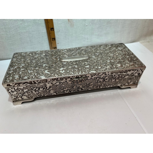 191 - LARGE SILVER PLATED BOX