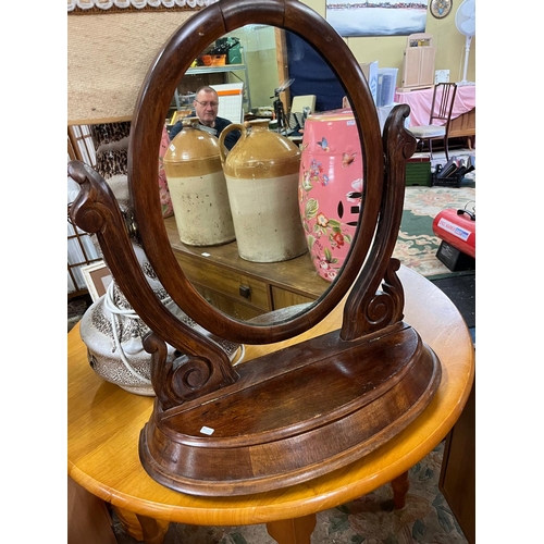 229 - MAHOGANY SWING MIRROR