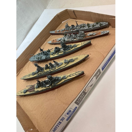 350 - COLLECTION 5 DIECAST BATTLESHIPS