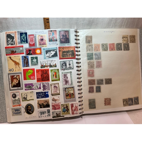 352 - WORLD STAMP ALBUM INC 19TH CENT GB STAMPS