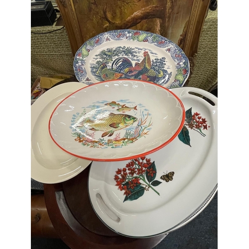 93 - 6 LARGE MEAT PLATTERS