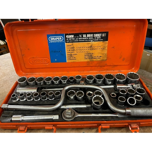 37 - BLACK AND DECKER DRILL AND DRAPER SOCKET SET