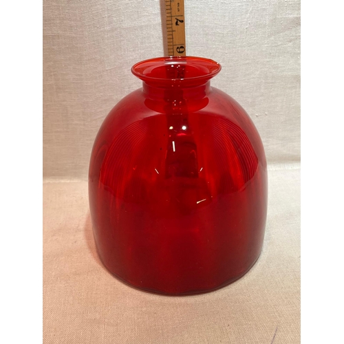 99 - VINTAGE RED RUBY MURANO GLASS VASE