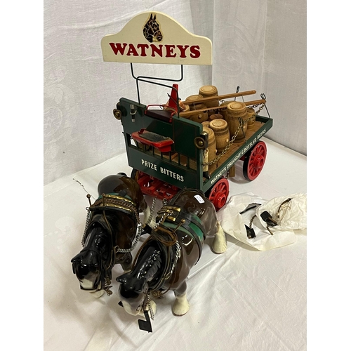 220 - WATNEYS DRAUGHT BEER CART AND HORSE