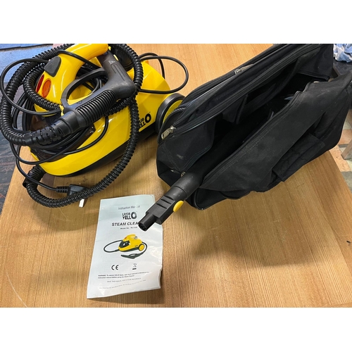 17 - LITTLE YELLO STEAM CLEANER AND ATTACHMENTS