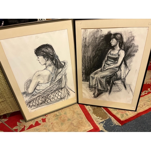 220 - 2 LARGE F/G PRINTS OF WOMEN