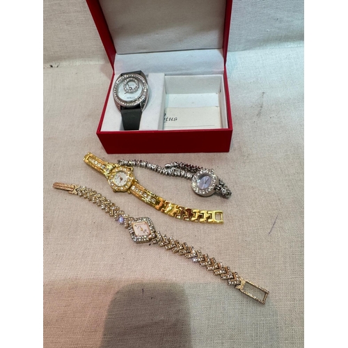 291 - 4 STONE SET WATCHES