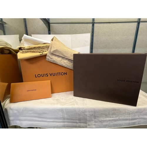 24 - 2 LOUIS VUITTON SHOE BOXES WITH DUST COVERS