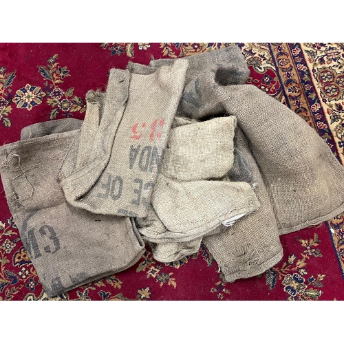 64 - 4 VINTAGE HESIAN SACKS