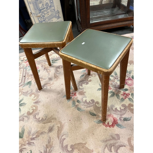 112 - PAIR 1960 KITCHEN STOOLS