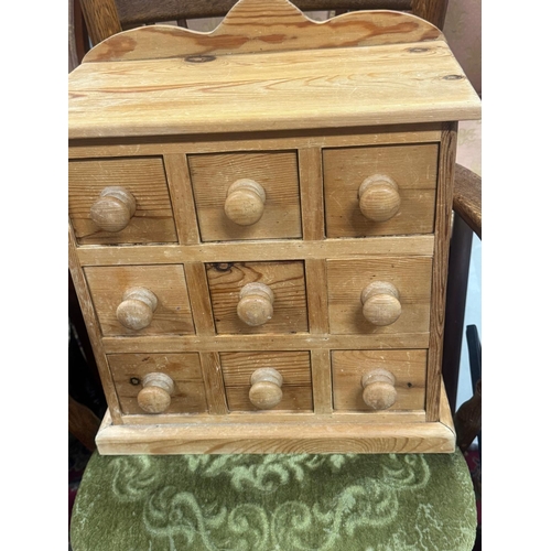 142 - SMALL PINE MULTI DRAWER CUPBOARD