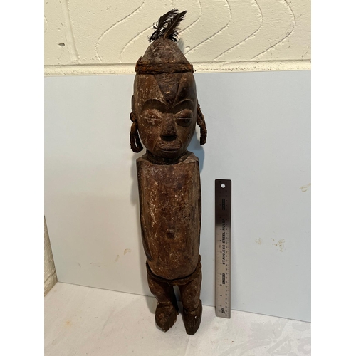 173 - VINTGAE AFRICAN CARVED WOODEN STATUE FIGURE