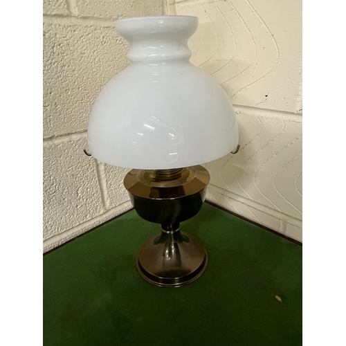 174 - BRASS AND GLASS OIL LAMP