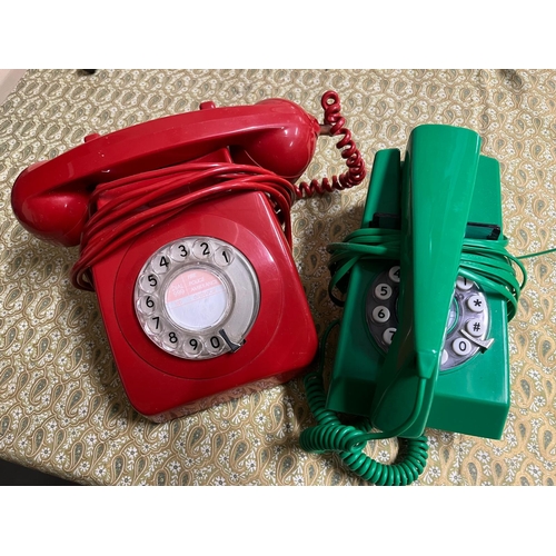 112 - VINTAGE RED PHONE AND TRIM PHONE