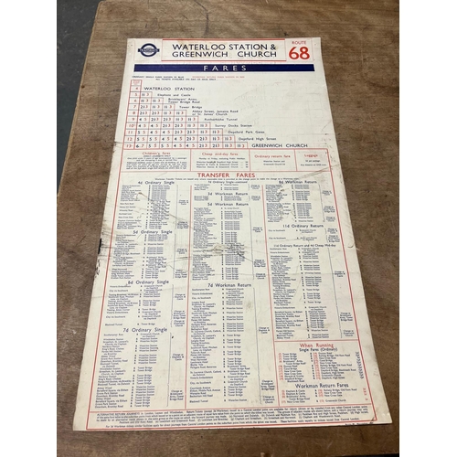 171 - 2 VINTAGE LONDON TRANSPORT TIME TABLES