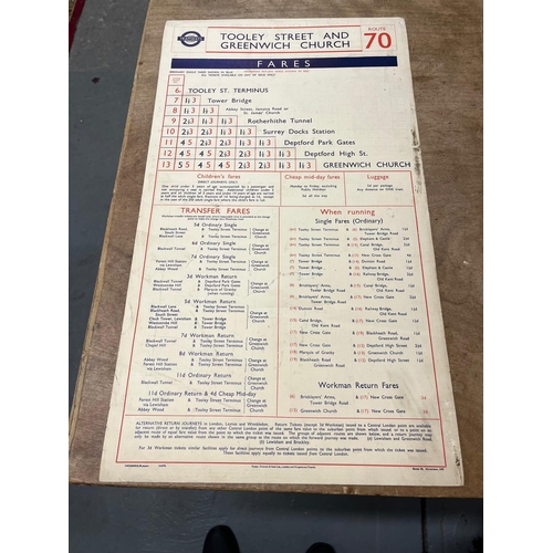 171 - 2 VINTAGE LONDON TRANSPORT TIME TABLES