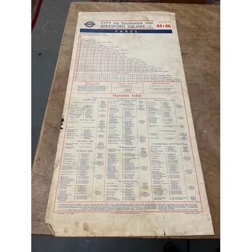 171 - 2 VINTAGE LONDON TRANSPORT TIME TABLES