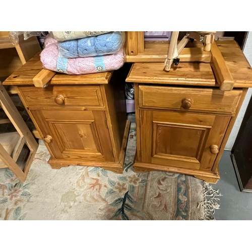 173 - 2 PINE BEDSIDE CABINETS