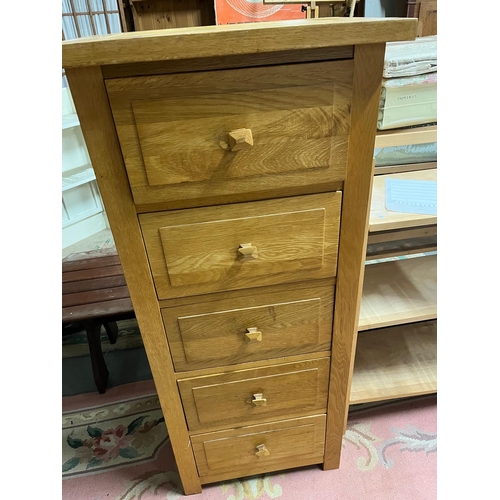 182 - 5 DRAWER PINE CABINET