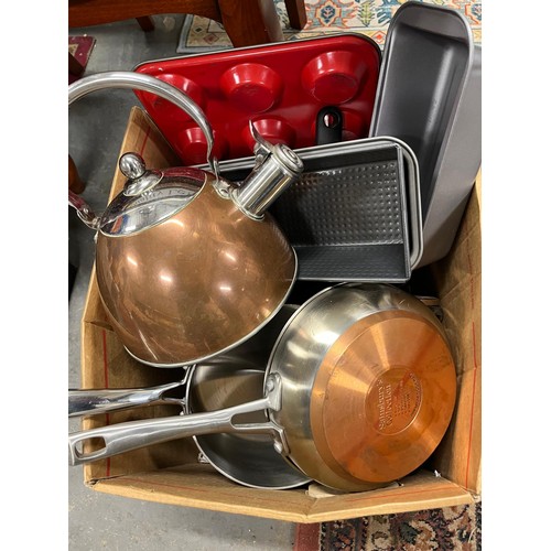 56 - LARGE QTY KITCHEN PANS ETC MOSTLY UNUSED