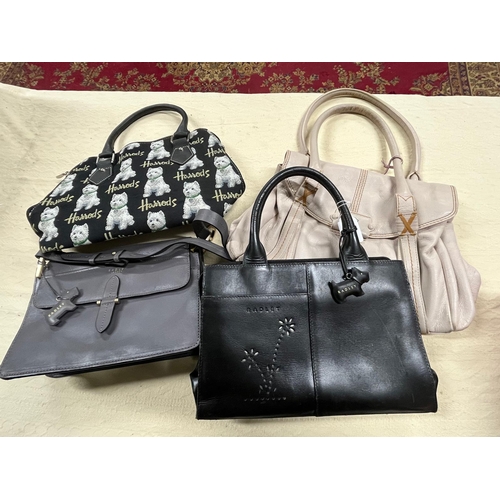 144 - 3 RADLEY HANDBAGS AND HARRODS BAG