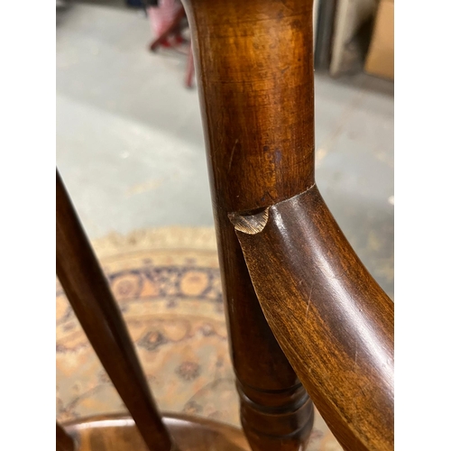 186 - WALNUT CARVER CHAIR