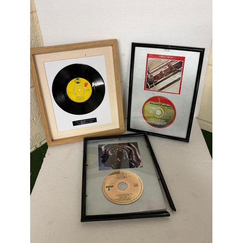 178 - 3 FRAMED RECORDS