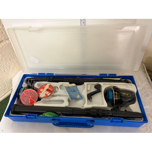 123 - FISHING ROD IN CARRY CASE ETC