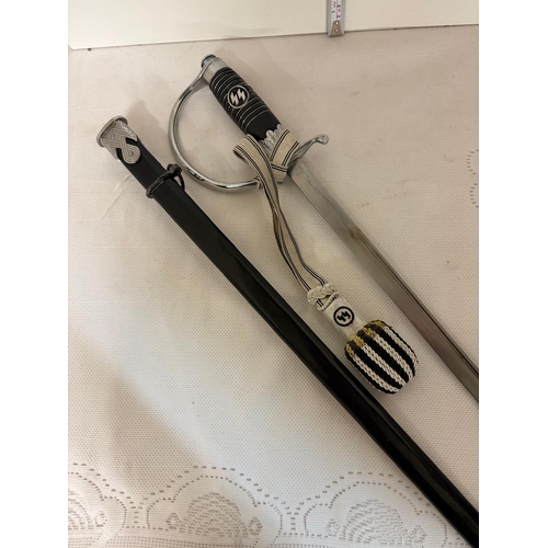 328 - MUSEUM COPY OF AN SS OFFICERS SWORD DONE IN THE 1970S