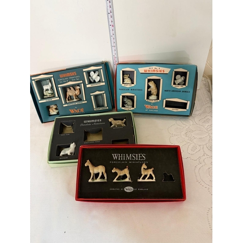 329 - 4 BOXED 1950 WADE WHIMSIES (NOT FULL SETS)