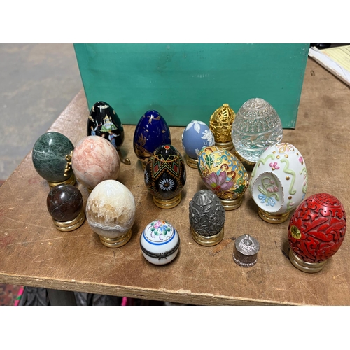11 - 15 COLLECTOR EGGS ON STANDS
