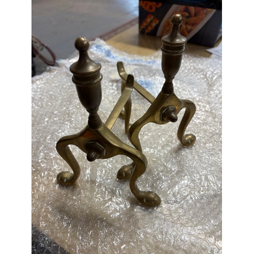30 - BRASS FIRE DOGS