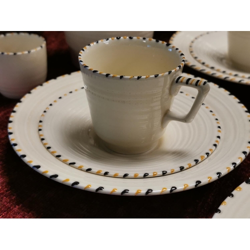 30 - 1933 32pc Crown Ducal Art Deco Dinner & Tea Service