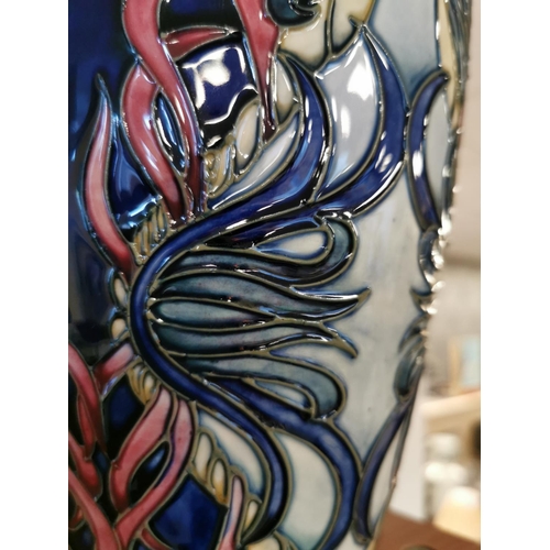 40 - Boxed Large Limited Edition 44/150 'WM' Moorcroft Floral Vase - 36cm high