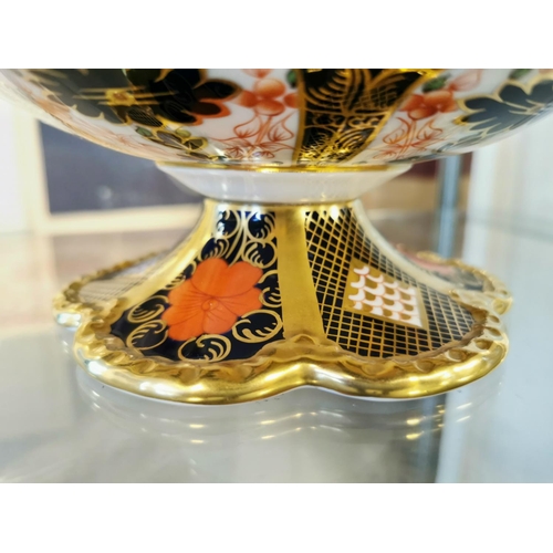 41 - Royal Crown Derby Gold Band 1128 Imari Comport - Diameter 30cm